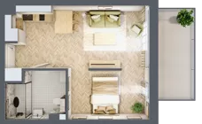 2 pokoje, apartament inwestycyjny 36,02 m², parter, oferta nr B1/2, Apartamenty Klimatyczna, Gdańsk, Wyspa Sobieszewska, ul. Klimatyczna 88