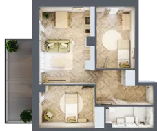 3 pokoje, apartament inwestycyjny 49,53 m², piętro 2, oferta nr B3/26, Apartamenty Klimatyczna, Gdańsk, Wyspa Sobieszewska, ul. Klimatyczna 88