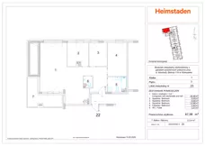 4 pokoje, mieszkanie 87,98 m², piętro 3, oferta nr M23, Aurora, Warszawa, Włochy, Raków, ul. Wschodu Słońca 11A, 9A