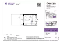 1 pokój, mieszkanie 30,38 m², parter, oferta nr D-10, Szerokie Residence, Lublin, Szerokie, ul. Kazimiery Litwiniukowej