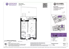 2 pokoje, mieszkanie 46,86 m², parter, oferta nr C-08, Szerokie Residence, Lublin, Szerokie, ul. Kazimiery Litwiniukowej