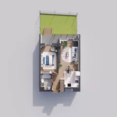2 pokoje, mieszkanie 46,86 m², parter, oferta nr C-08, Szerokie Residence, Lublin, Szerokie, ul. Kazimiery Litwiniukowej