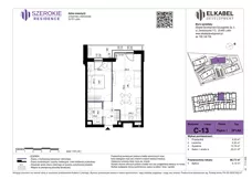 2 pokoje, mieszkanie 46,73 m², piętro 1, oferta nr C-13, Szerokie Residence, Lublin, Szerokie, ul. Kazimiery Litwiniukowej