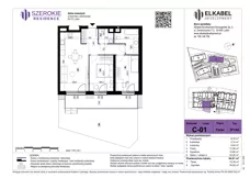 3 pokoje, mieszkanie 64,01 m², parter, oferta nr C-01, Szerokie Residence, Lublin, Szerokie, ul. Kazimiery Litwiniukowej