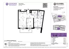 3 pokoje, mieszkanie 69,38 m², piętro 1, oferta nr C-19, Szerokie Residence, Lublin, Szerokie, ul. Kazimiery Litwiniukowej