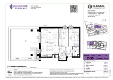 3 pokoje, mieszkanie 73,31 m², piętro 2, oferta nr C-30, Szerokie Residence, Lublin, Szerokie, ul. Kazimiery Litwiniukowej