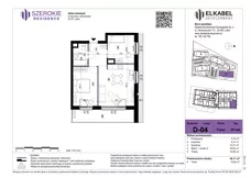 3 pokoje, mieszkanie 54,11 m², parter, oferta nr D-04, Szerokie Residence, Lublin, Szerokie, ul. Kazimiery Litwiniukowej