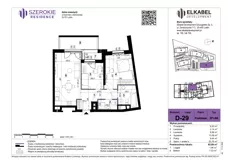 3 pokoje, mieszkanie 65,69 m², piętro 2, oferta nr D-29, Szerokie Residence, Lublin, Szerokie, ul. Kazimiery Litwiniukowej