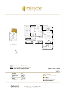 4 pokoje, mieszkanie 75,54 m², piętro 7, oferta nr Pagi 1/49, Wieniawa Residence, Lublin, Wieniawa, ul. Lesława Pagi 1, 3