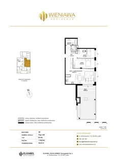 3 pokoje, mieszkanie 69,45 m², piętro 7, oferta nr Pagi 1/50, Wieniawa Residence, Lublin, Wieniawa, ul. Lesława Pagi 1, 3