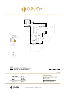3 pokoje, mieszkanie 55,70 m², parter, oferta nr Pagi 3/4, Wieniawa Residence, Lublin, Wieniawa, ul. Lesława Pagi 1, 3