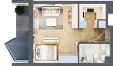 1 pokój, apartament inwestycyjny 30,17 m², piętro 1, oferta nr 2.11, MidAqua Apartments, Międzywodzie, ul. Szkolna