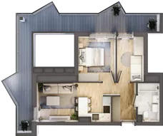3 pokoje, apartament inwestycyjny 39,62 m², piętro 3, oferta nr 4.3, MidAqua Apartments, Międzywodzie, ul. Szkolna