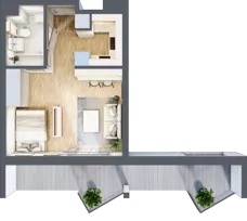 1 pokój, apartament inwestycyjny 29,41 m², piętro 2, oferta nr 3.1, MidAqua Apartments, Międzywodzie, ul. Szkolna