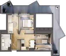3 pokoje, apartament inwestycyjny 39,00 m², piętro 3, oferta nr 4.7, MidAqua Apartments, Międzywodzie, ul. Szkolna