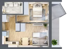 2 pokoje, apartament inwestycyjny 38,12 m², piętro 2, oferta nr 3.5, MidAqua Apartments, Międzywodzie, ul. Szkolna
