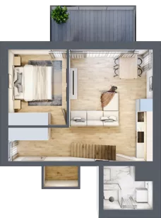2 pokoje, mieszkanie 65,55 m², piętro 1, oferta nr 19B, Zielony Zakątek Ustroń, Ustroń, ul. Myśliwska