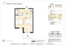 1 pokój, mieszkanie 33,21 m², piętro 1, oferta nr 6, Apartamenty Zasole, Oświęcim, ul. Więźniów Oświęcimia