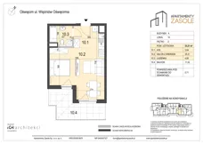 1 pokój, mieszkanie 33,21 m², piętro 2, oferta nr 10, Apartamenty Zasole, Oświęcim, ul. Więźniów Oświęcimia