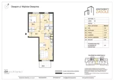 3 pokoje, mieszkanie 56,04 m², piętro 1, oferta nr 29, Apartamenty Zasole, Oświęcim, ul. Więźniów Oświęcimia