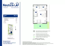2 pokoje, apartament inwestycyjny 46,20 m², parter, oferta nr 1, Villa Nautica, Gdańsk, Wyspa Sobieszewska, ul. Tęczowa 21