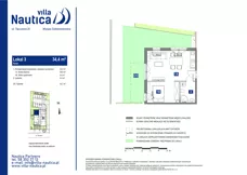 2 pokoje, apartament inwestycyjny 34,40 m², parter, oferta nr 3, Villa Nautica, Gdańsk, Wyspa Sobieszewska, ul. Tęczowa 21