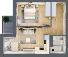 2 pokoje, mieszkanie 41,63 m², piętro 2, oferta nr 11, Stacja Olszynka, Warszawa, Praga Południe, Gocławek, ul. Załęże 14