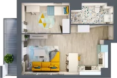 2 pokoje, mieszkanie 43,93 m², piętro 1, oferta nr M4, Nova Leszczyńska, Kielce, Sandomierskie, ul. Leszczyńska 65