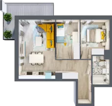 3 pokoje, mieszkanie 54,13 m², piętro 1, oferta nr M7, Nova Leszczyńska, Kielce, Sandomierskie, ul. Leszczyńska 65