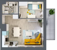 2 pokoje, mieszkanie 36,95 m², piętro 1, oferta nr M2, Nova Leszczyńska, Kielce, Sandomierskie, ul. Leszczyńska 65