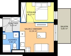 2 pokoje, mieszkanie 28,10 m², piętro 1, oferta nr M10, Nova Leszczyńska, Kielce, Sandomierskie, ul. Leszczyńska 65