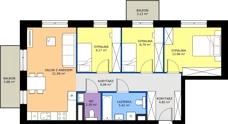 4 pokoje, mieszkanie 74,71 m², piętro 3, oferta nr 76, Strażacka 54G, Rzeszów, Drabinianka, ul. Strażacka 54