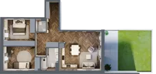 3 pokoje, mieszkanie 69,21 m², piętro 1, oferta nr M.1.2, Lipowa 43, Łódź, Polesie, Stare Polesie, ul. Lipowa 43