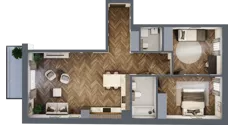3 pokoje, mieszkanie 75,24 m², piętro 2, oferta nr M.2.7, Lipowa 43, Łódź, Polesie, Stare Polesie, ul. Lipowa 43