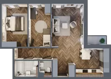 3 pokoje, mieszkanie 67,01 m², piętro 1, oferta nr M.1.5, Lipowa 43, Łódź, Polesie, Stare Polesie, ul. Lipowa 43