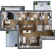 5 pokoi, mieszkanie 114,59 m², piętro 5, oferta nr M.5.1, Lipowa 43, Łódź, Polesie, Stare Polesie, ul. Lipowa 43