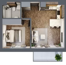 2 pokoje, mieszkanie 37,51 m², piętro 2, oferta nr M.2.9, Lipowa 43, Łódź, Polesie, Stare Polesie, ul. Lipowa 43