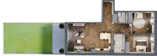 3 pokoje, mieszkanie 75,24 m², piętro 1, oferta nr M.1.7, Lipowa 43, Łódź, Polesie, Stare Polesie, ul. Lipowa 43