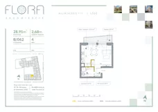 1 pokój, mieszkanie 28,91 m², piętro 4, oferta nr 62, Flora Śródmieście, Łódź, Śródmieście, ul. płk. Jana Kilińskiego 111