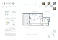 1 pokój, mieszkanie 45,81 m², parter, oferta nr 127, Flora Śródmieście, Łódź, Śródmieście, ul. płk. Jana Kilińskiego 111