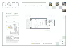 1 pokój, mieszkanie 33,57 m², piętro 1, oferta nr 130, Flora Śródmieście, Łódź, Śródmieście, ul. płk. Jana Kilińskiego 111