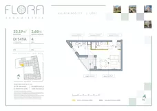 1 pokój, mieszkanie 33,19 m², piętro 4, oferta nr 149A, Flora Śródmieście, Łódź, Śródmieście, ul. płk. Jana Kilińskiego 111