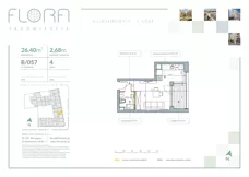 1 pokój, mieszkanie 26,40 m², piętro 4, oferta nr 57, Flora Śródmieście, Łódź, Śródmieście, ul. płk. Jana Kilińskiego 111