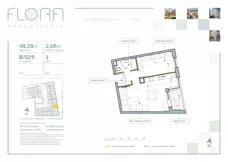2 pokoje, mieszkanie 48,28 m², piętro 1, oferta nr 29, Flora Śródmieście, Łódź, Śródmieście, ul. płk. Jana Kilińskiego 111