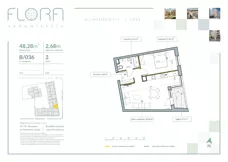 2 pokoje, mieszkanie 48,28 m², piętro 2, oferta nr 36, Flora Śródmieście, Łódź, Śródmieście, ul. płk. Jana Kilińskiego 111