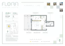 2 pokoje, mieszkanie 45,88 m², parter, oferta nr 126, Flora Śródmieście, Łódź, Śródmieście, ul. płk. Jana Kilińskiego 111