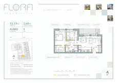 3 pokoje, mieszkanie 52,19 m², piętro 1, oferta nr 3, Flora Śródmieście, Łódź, Śródmieście, ul. płk. Jana Kilińskiego 111