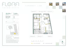 3 pokoje, mieszkanie 50,99 m², piętro 2, oferta nr 39, Flora Śródmieście, Łódź, Śródmieście, ul. płk. Jana Kilińskiego 111