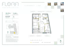 3 pokoje, mieszkanie 50,99 m², piętro 3, oferta nr 50, Flora Śródmieście, Łódź, Śródmieście, ul. płk. Jana Kilińskiego 111