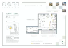 3 pokoje, mieszkanie 61,12 m², piętro 2, oferta nr 136, Flora Śródmieście, Łódź, Śródmieście, ul. płk. Jana Kilińskiego 111